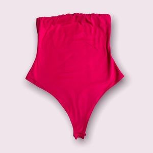 Revamped Strapless Pink Bodysuit